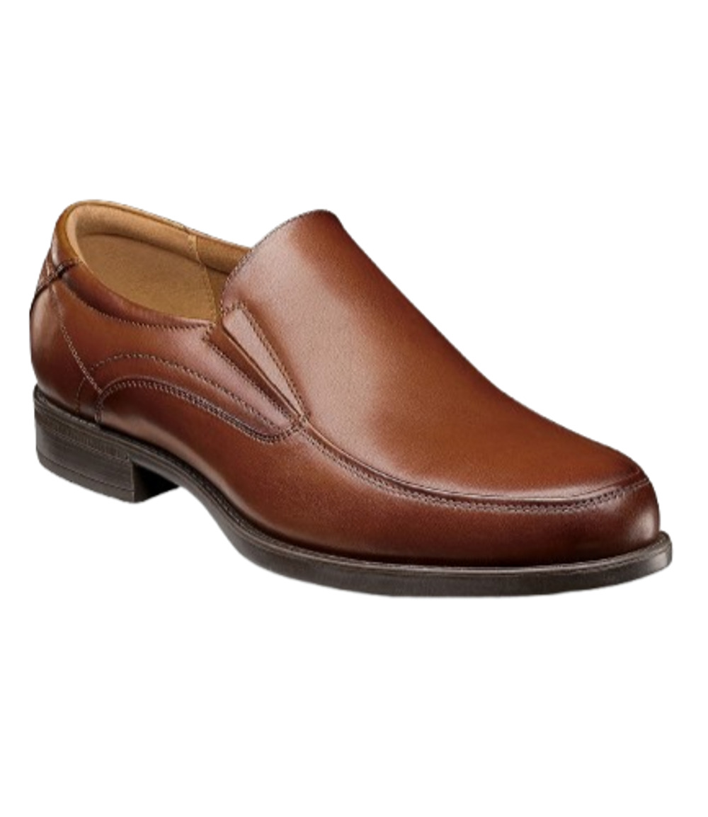 Florsheim Finance Moc Toe Slip On Mens Slip On Shoes Brown Leather 12 Wide 3E
